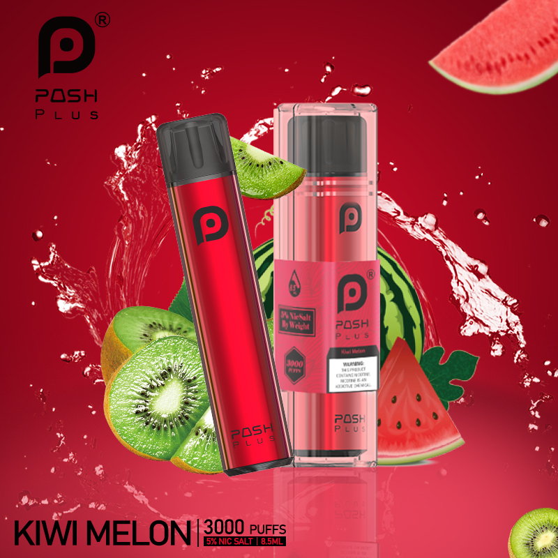 Posh Plus 3000 Puff Device - Kiwi Melon (Sleeve of 5) 1 Kiwi Melon
