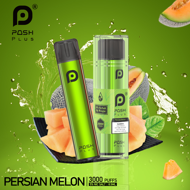 Posh Plus 3000 Puff Device - Persian Melon (Sleeve of 5) 1 Persian Melon