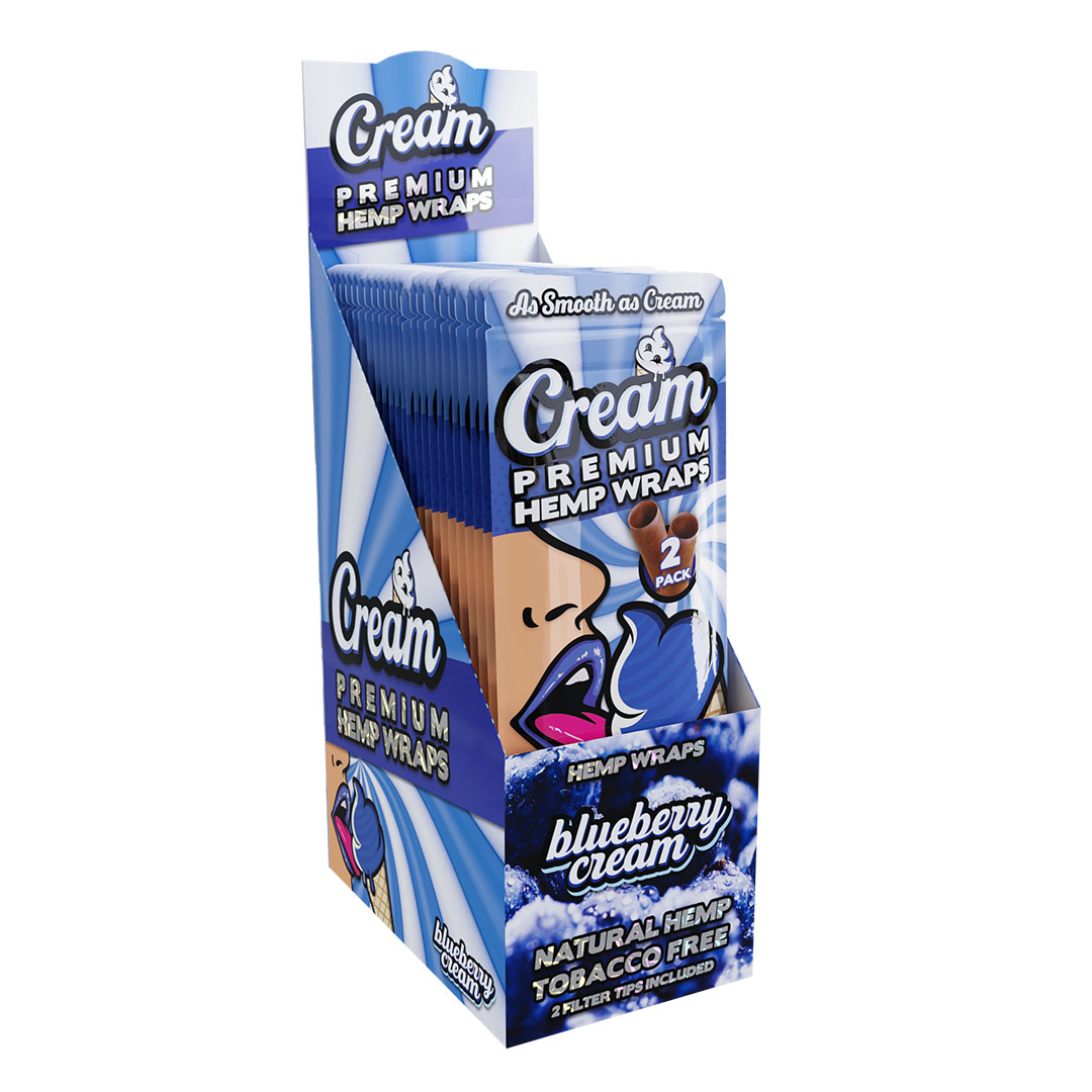 Blueberry Hemp Wrap Display Box (Sleeve of 25) 1 Display Blueberry2
