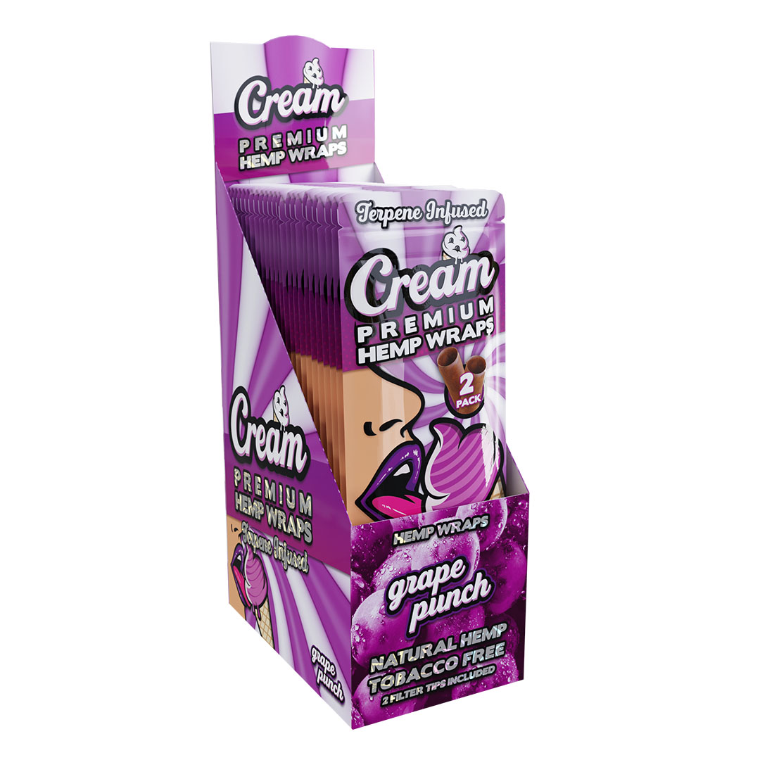 Grape Punch Terpene Infused Hemp Wrap Display Box (Sleeve of 25) 1 Grape Punch display3