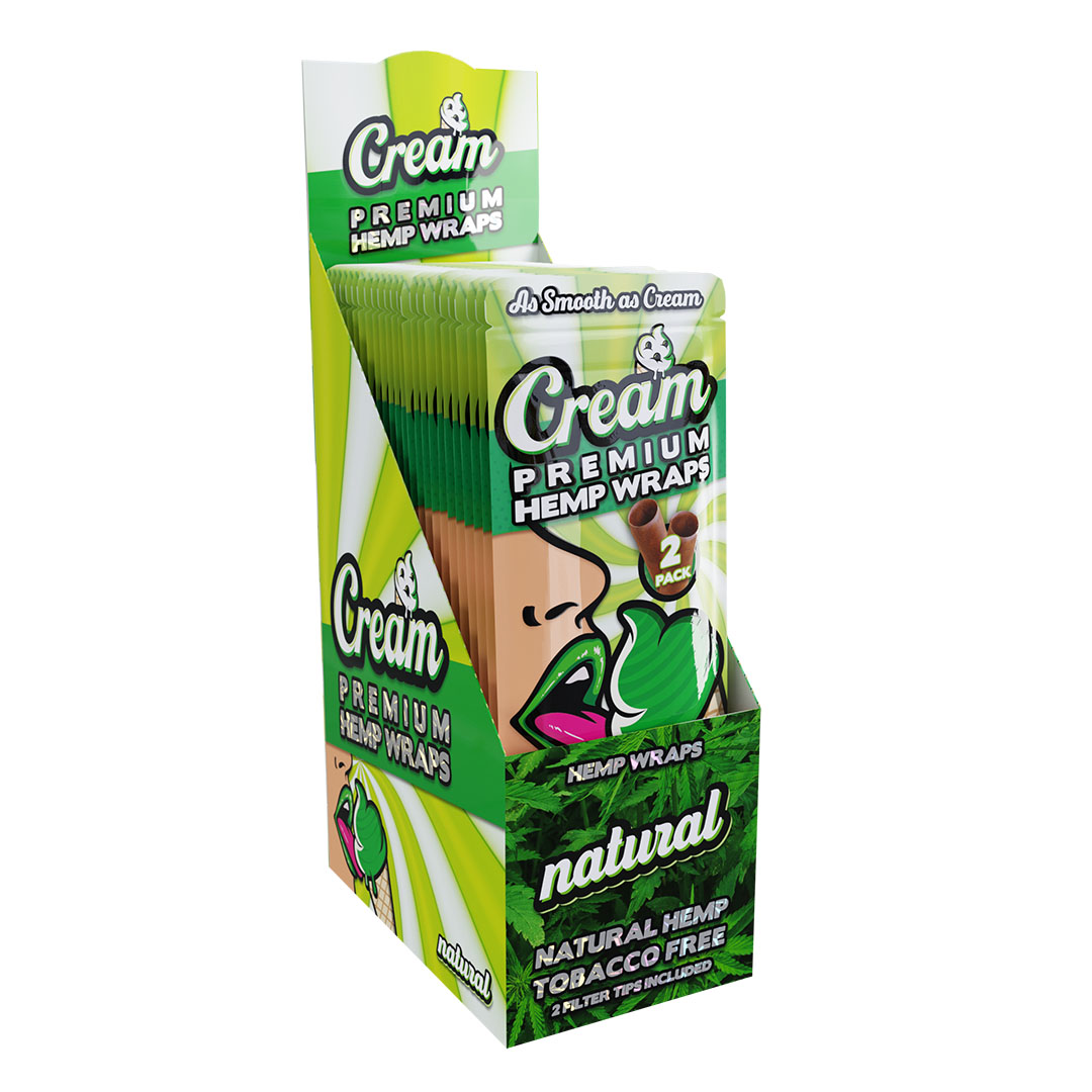 Natural Hemp Wrap Display Box (Sleeve of 25) 1 Natural Hemo display3