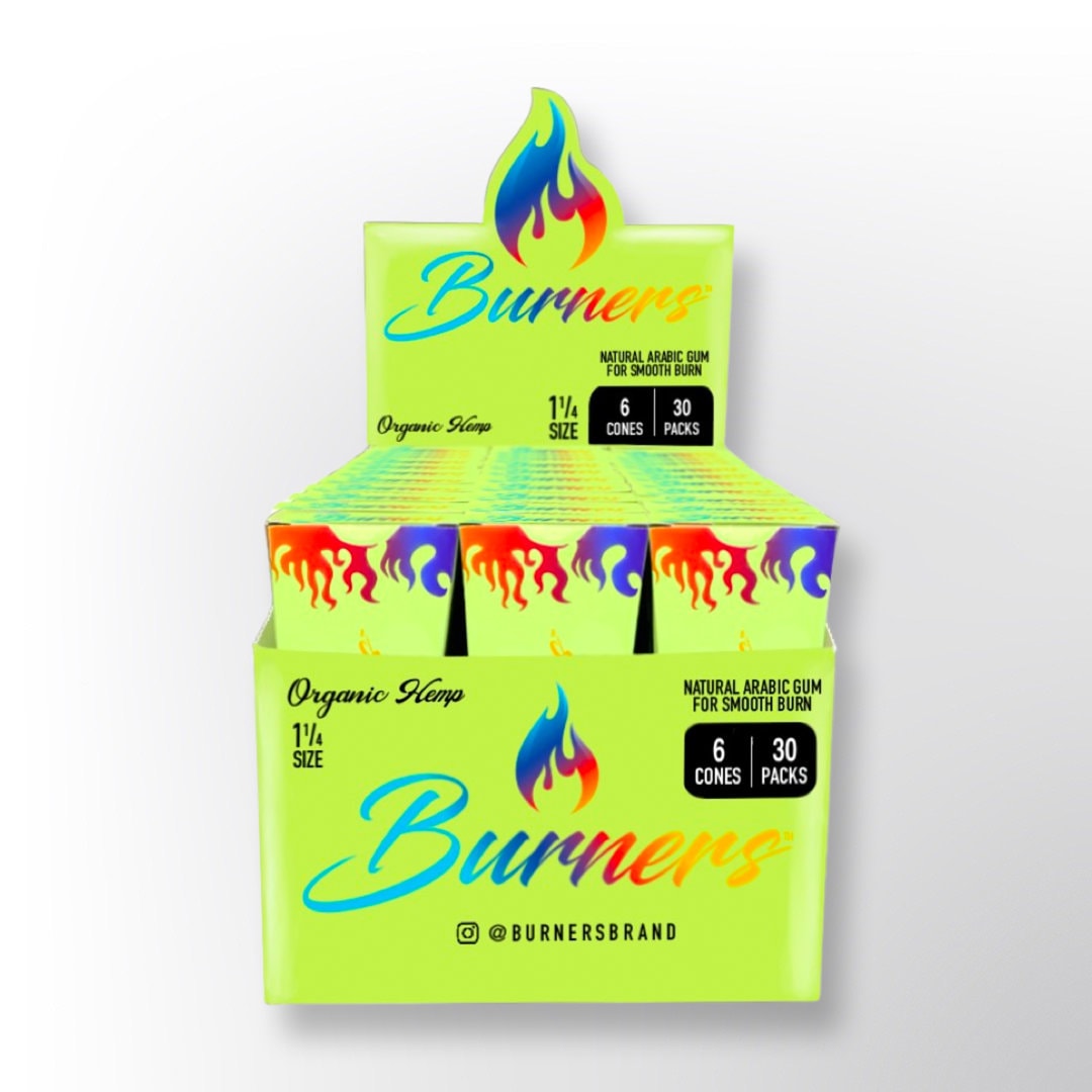 Burner Brand Organic Hemp Cone -Sleeve of 30 1 OH Display