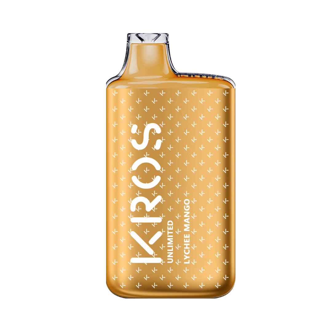 Kros Unlimited 6000 Puff Nicotine Vape – Lychee Mango (Sleeve of 10) 1 Lychee Mango
