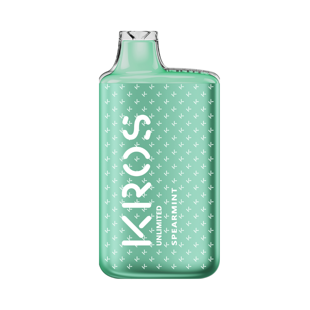 Kros Unlimited 6000 Puff Nicotine Vape – Spearmint (Sleeve of 10) 1 Spearmint Kros