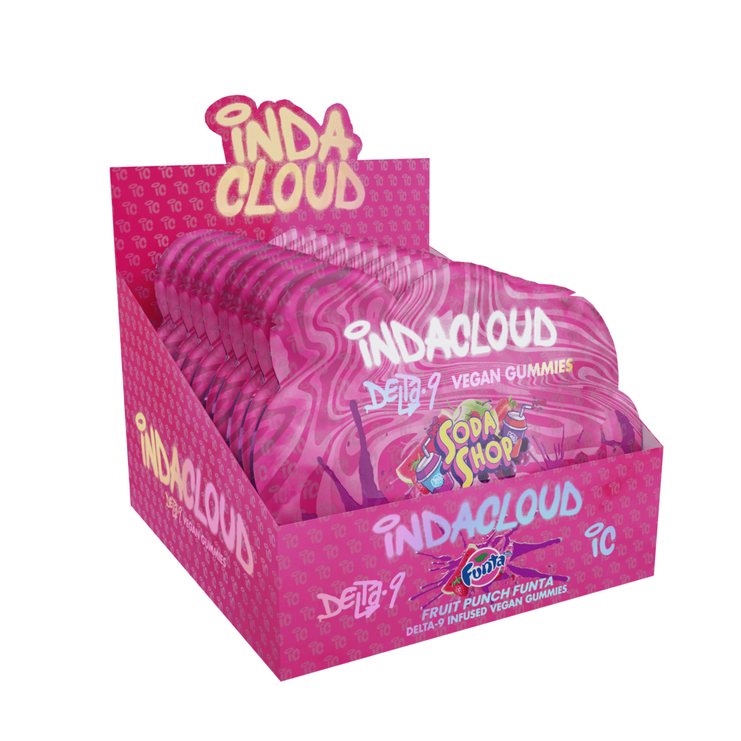Indacloud Funta D9 Gummies - Fruit Punch (Sleeve of 10) 1 FuntaFruitpunchDisplayFin