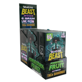 Beast Mode 6G THCa Diamonds Disposable Vape - Forbidden Fruit (Sleeve of 5) 3 Forbidden fruit display