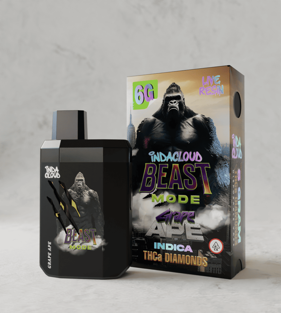 Beast Mode 6G THCa Diamonds Disposable Vape - Grape Ape (Sleeve of 5) 1 grape