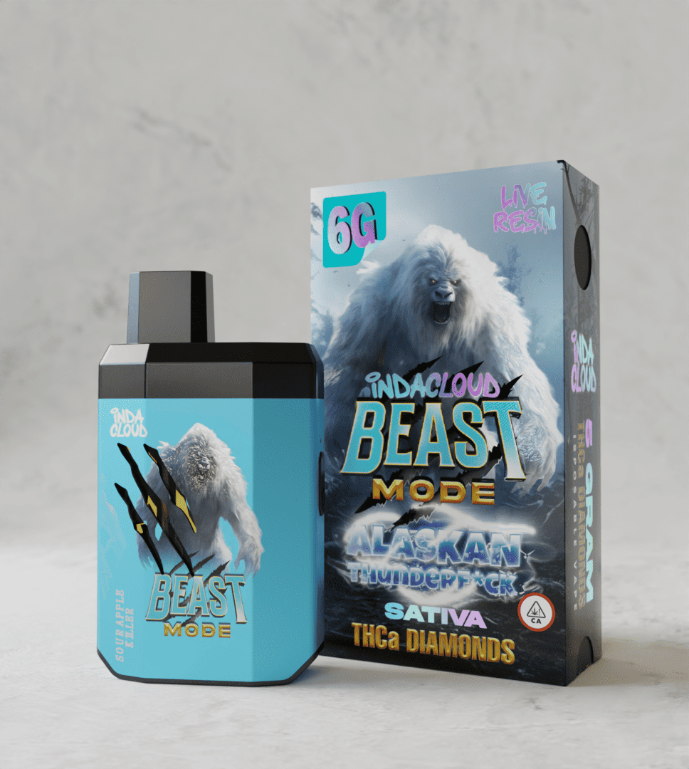 Beast Mode 6G THCa Diamonds Disposable Vape - Alaskan ThunderF*ck (Sleeve of 5) 1 thunder fuzck