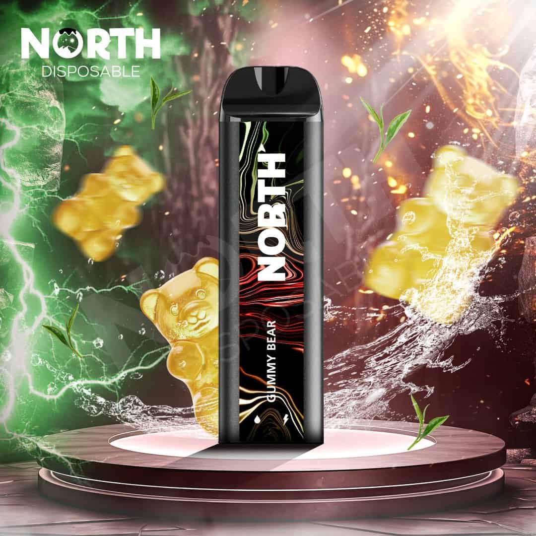 North 10ML 5000 Puff Rechargeable Disposable Vape - Gummy Bear (Sleeve of 10) 1 North5000DisposableGummybear