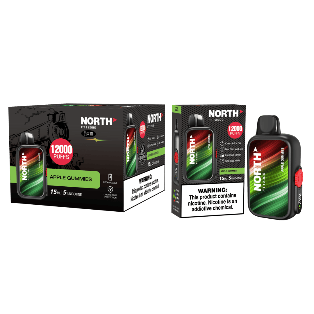 North FT12000 15ML 12000 Puffs Nicotine Vape - Apple Gummies (Sleeve of 10) 1 Apple Gummies