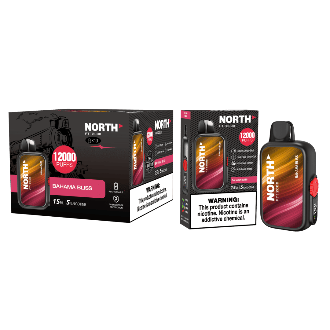 North FT12000 15ML 12000 Puffs Nicotine Vape - Bahama Bliss (Sleeve of 10) 1 Bahama Bliss