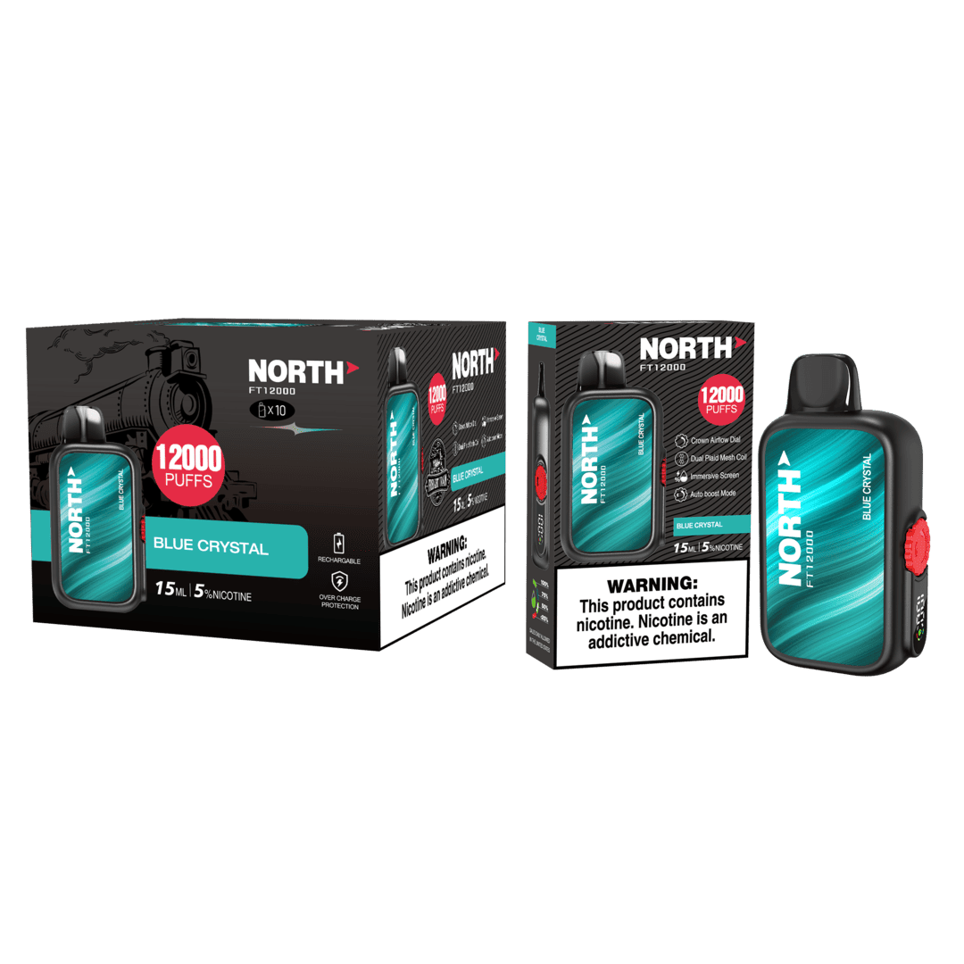 North FT12000 15ML 12000 Puffs Nicotine Vape - Blue Crystal (Sleeve of 10) 1 Blue Crystal