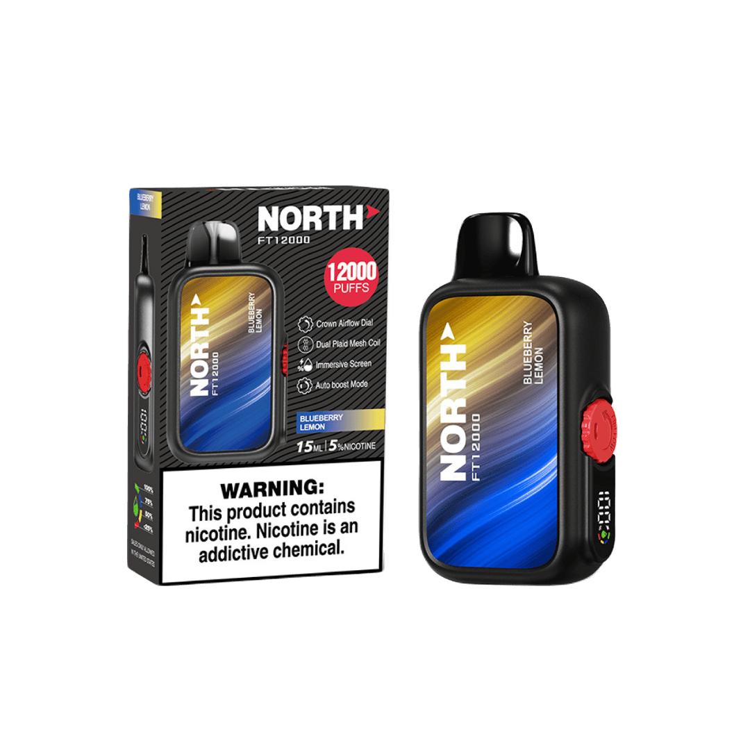 North FT12000 15ML 12000 Puffs Nicotine Vape - Blueberry Lemon (Sleeve of 10) 1 North FT12000 bluberr