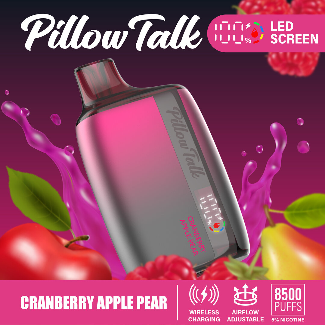 Pillow Talk 13ML 8500 Puffs Disposable Vape - Cranberry Apple Pear (Sleeve of 10) 1 cranberry apple pear 2