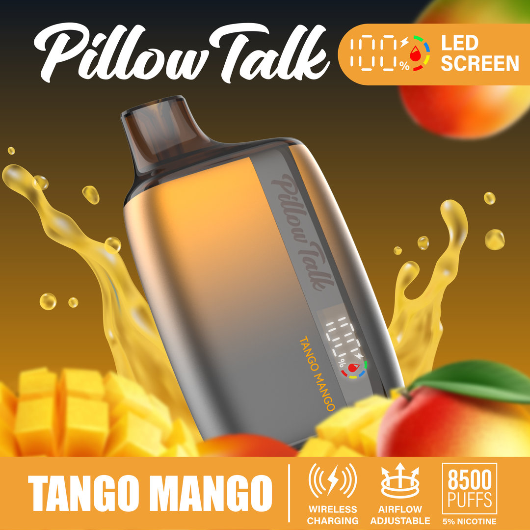 Pillow Talk 13ML 8500 Puffs Disposable Vape - Tango Mango (Sleeve of 10) 1 tango mango 1