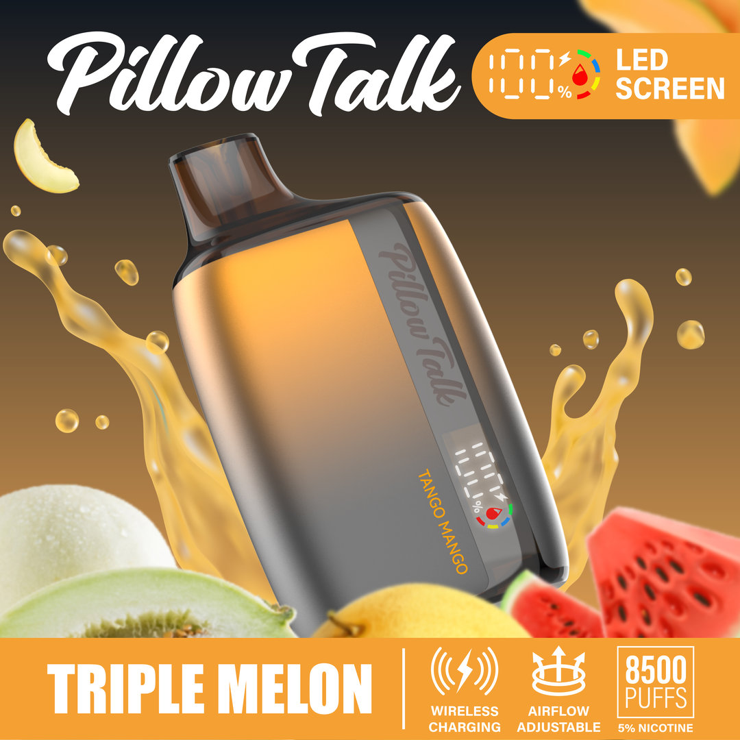 Pillow Talk 13ML 8500 Puffs Disposable Vape - Triple Melon (Sleeve of 10) 1 triple melon 1
