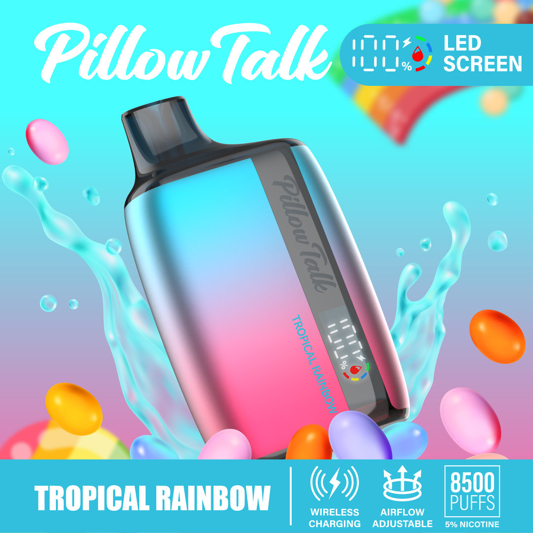 Pillow Talk 13ML 8500 Puffs Disposable Vape - Tropical Rainbow (Sleeve of 10) 1 tropical rainbow 1