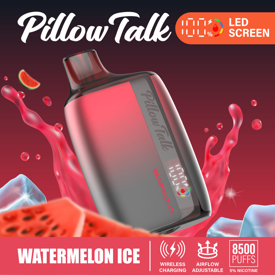 Pillow Talk 13ML 8500 Puffs Disposable Vape - Watermelon Ice (Sleeve of 10) 1 watermelon Ice 1
