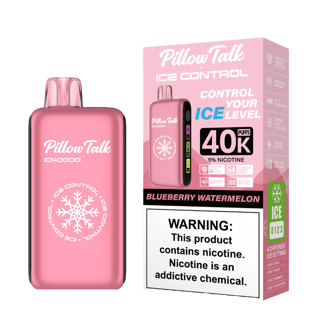 Pillow Talk Ice Control 40k Puffs Disposable Vape - Blueberry Watermelon (Sleeve of 5) 1 Blueberry Watermelon