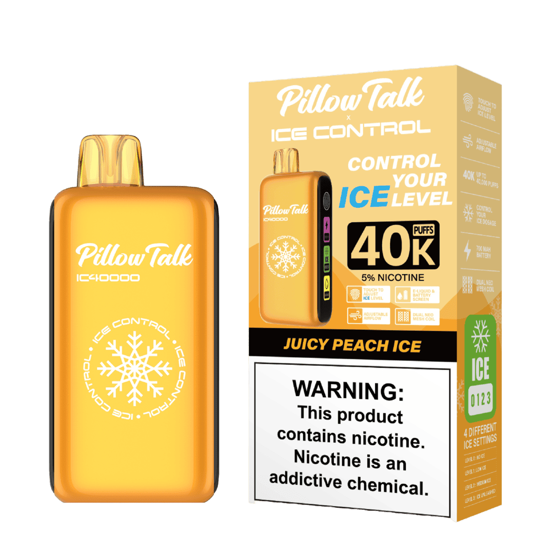 Pillow Talk Ice Control 40k Puffs Disposable Vape - Juicy Peach Ice (Sleeve of 5) 1 Juicy Peach Ice
