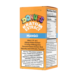 Donuts Kratom Extract 250MG Shot - Mango (Sleeve of 12) 3 Mango 250g