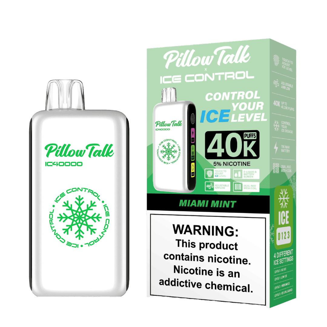 Pillow Talk Ice Control 40k Puffs Disposable Vape - Miami Mint (Sleeve of 5) 1 Miami Mint