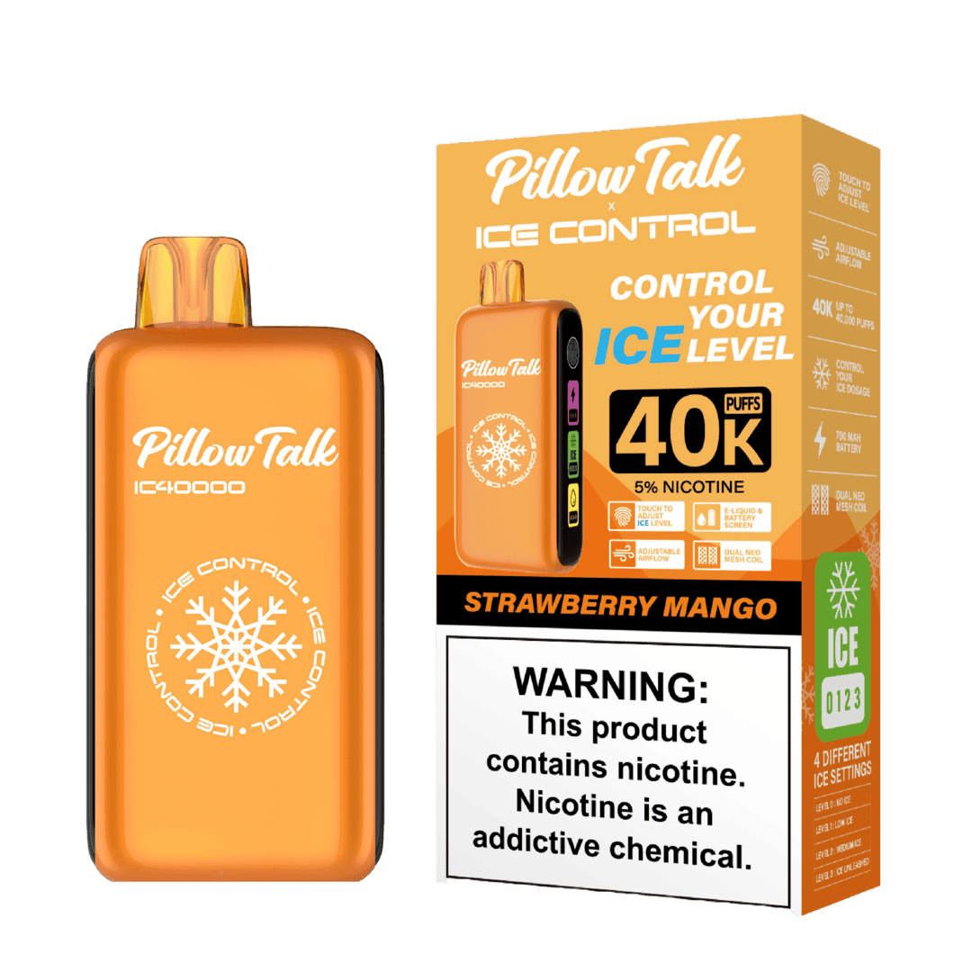 Pillow Talk Ice Control 40k Puffs Disposable Vape - Strawberry Mango (Sleeve of 5) 1 Strawberry Mango