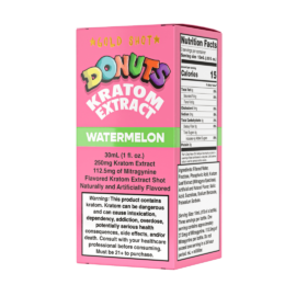 Donuts Kratom Extract 250MG Shot - Watermelon (Sleeve of 12) 3 Watermelon 250g