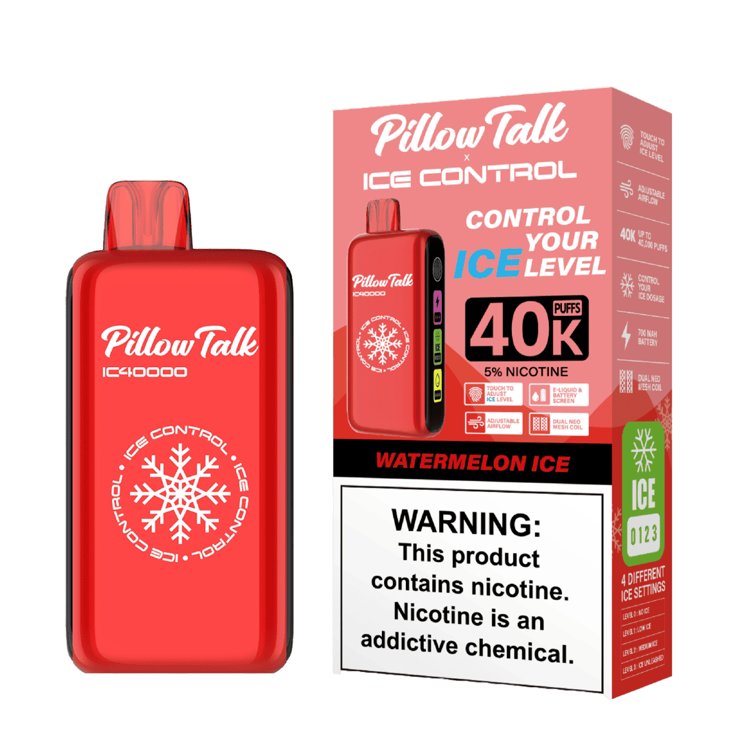 Pillow Talk Ice Control 40k Puffs Disposable Vape - Watermelon Ice (Sleeve of 5) 1 Watermelon Ice