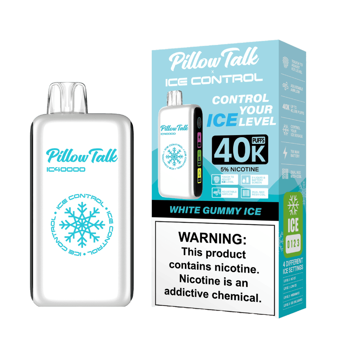 Pillow Talk Ice Control 40k Puffs Disposable Vape - White Gummy Ice (Sleeve of 5) 1 White Gummy Ice