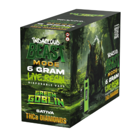 Beast Mode 6G THCa Diamonds Disposable Vape - Green Goblin (Sleeve of 5) 4 Display Green Goblin