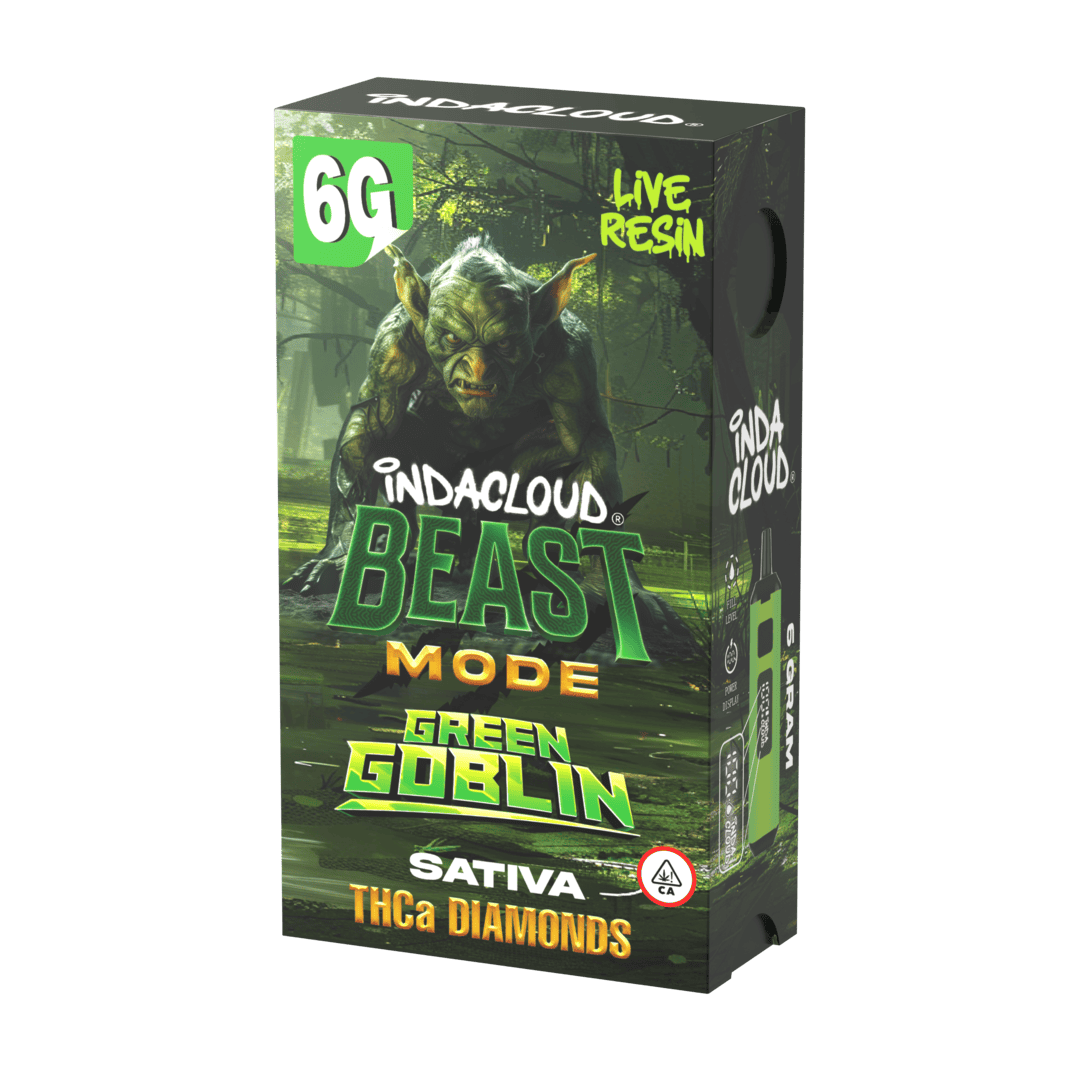 Beast Mode 6G THCa Diamonds Disposable Vape - Green Goblin (Sleeve of 5) 1 Individual Box Green Goblin