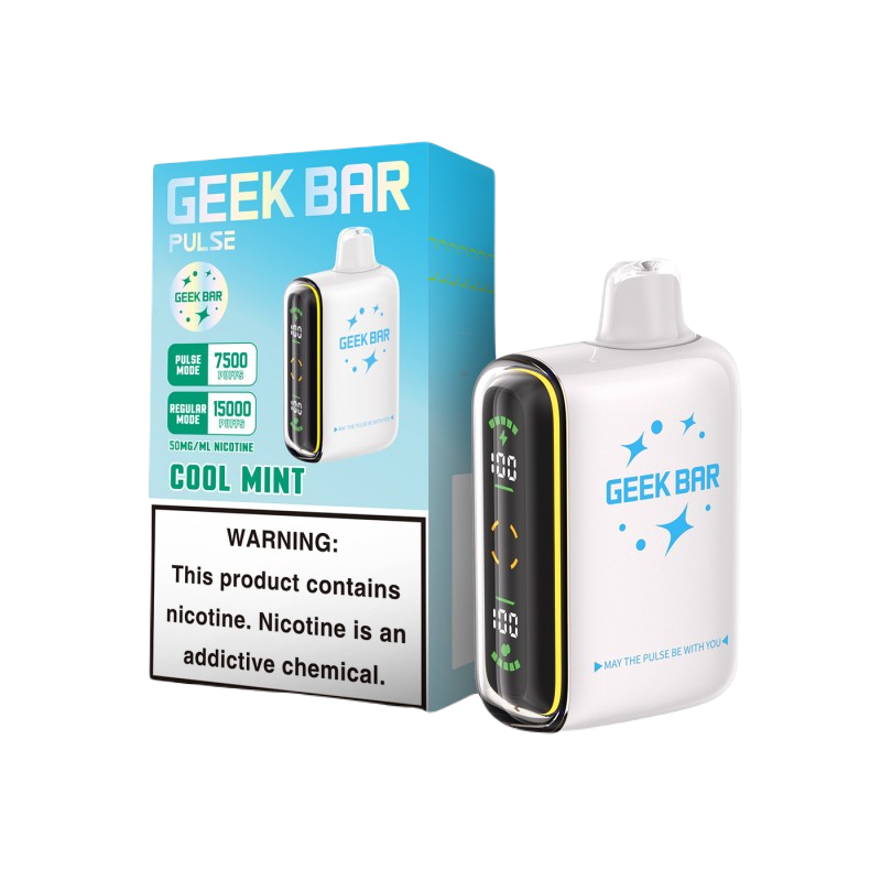 Geek Bar Pulse Disposable Vape - Cool Mint (Sleeve of 5) 1 GeekBarPulseBox CooolMint