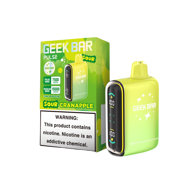 Geek Bar Pulse Disposable Vape - Sour Cran Apple (Sleeve of 5) 1 GeekBarPulse SourEditionBox SourCranapple