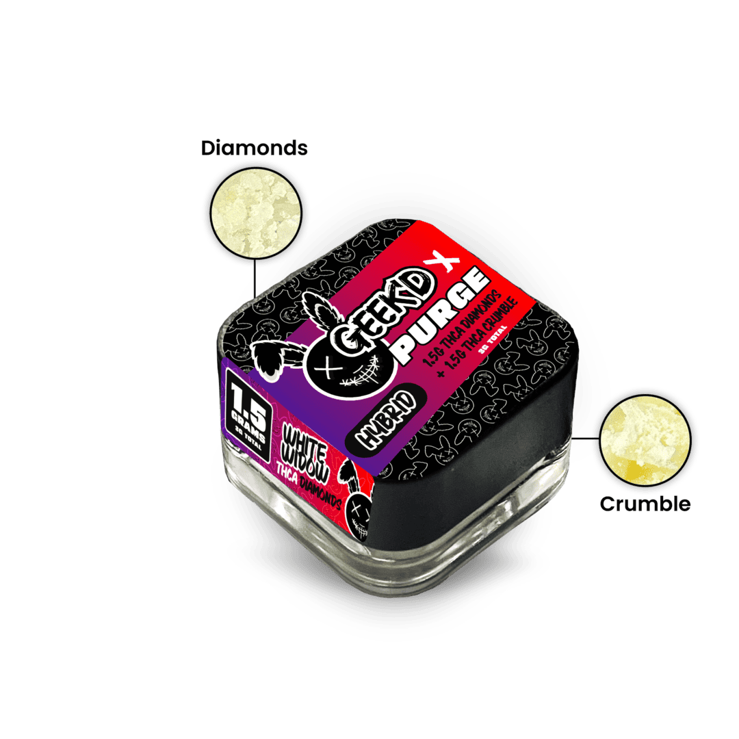 GEEKD 3G Dab Jar - Hybrid - White Widow x Runtz (Sleeve of 4) 2 White Widowdiamonds Runtz OGcrumble
